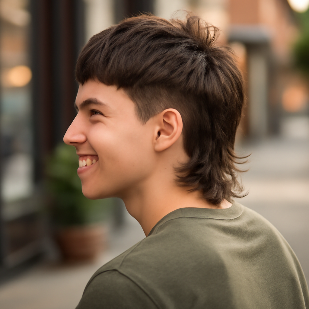 short mullet - Back View
