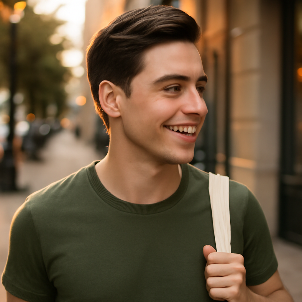 Side Part - 3/4 Profile View