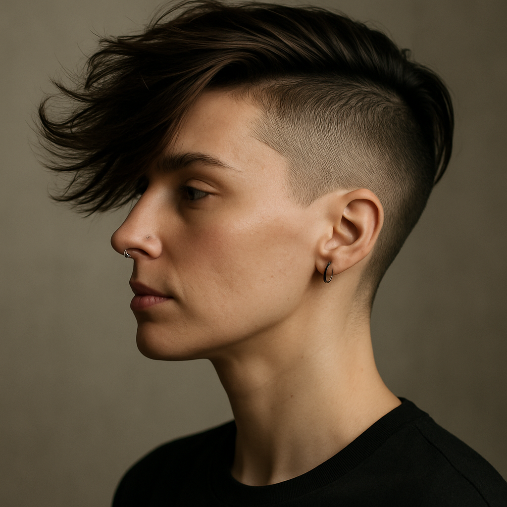 Side-Swept Undercut: The Clean-Cut Style With Rebel Energy - Side View