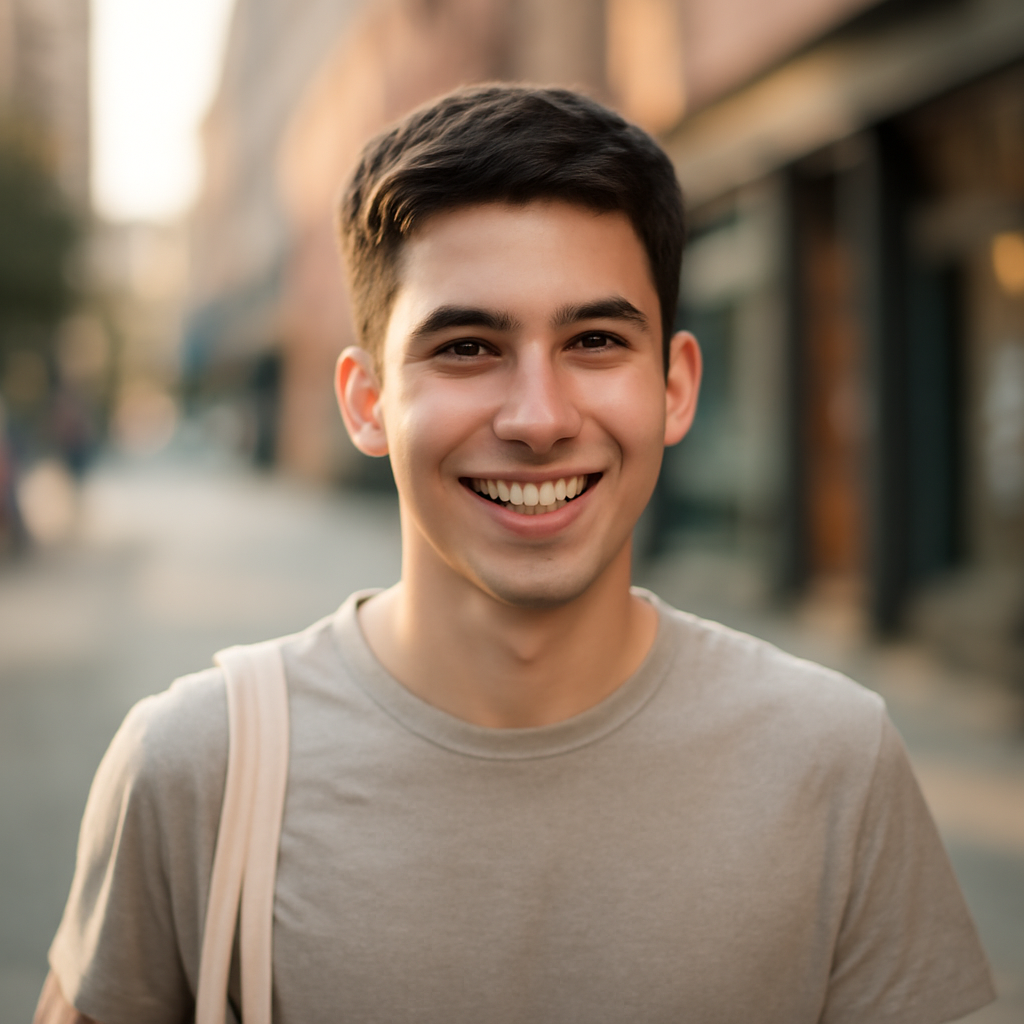 simple hair style men - Front View