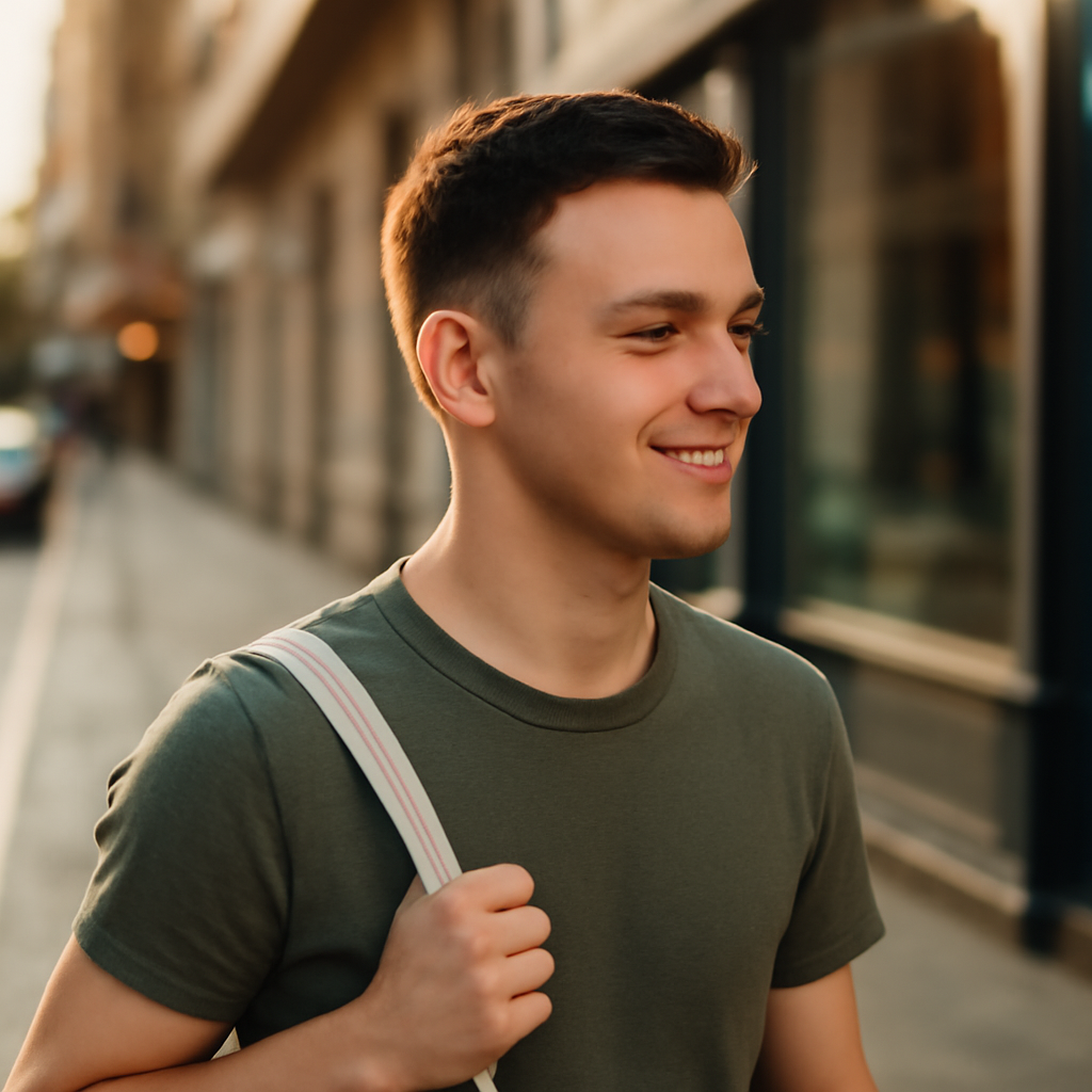 simple hair style men - Side View
