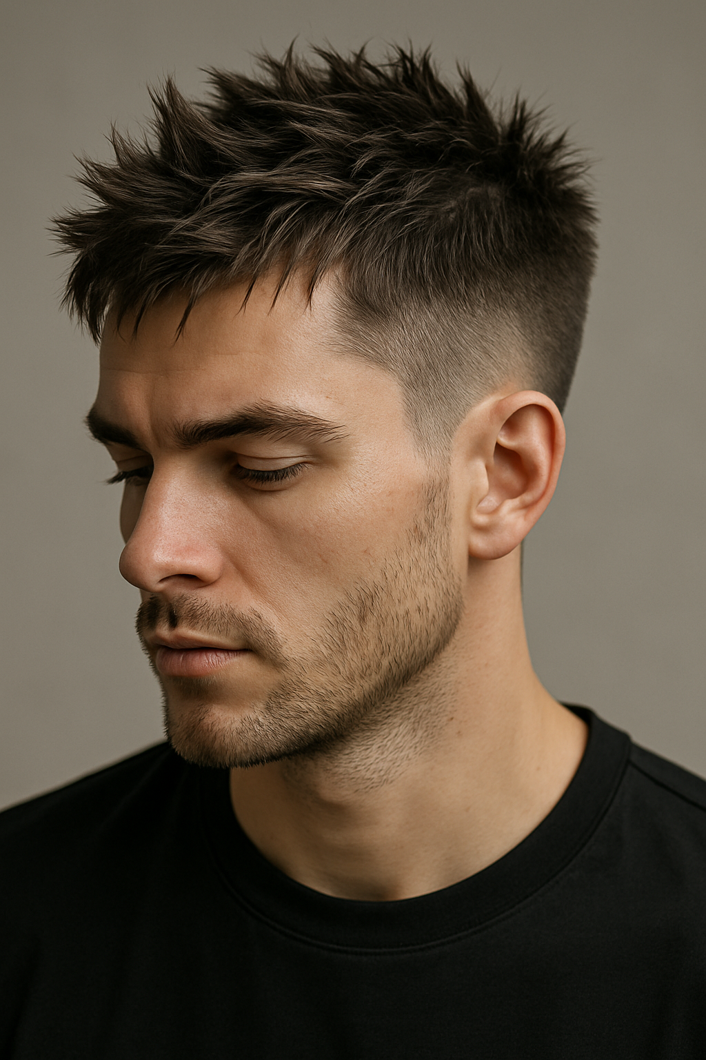 Spiky Textured Crop: The Low-Maintenance Cut With Maximum Edge - 3/4 Profile