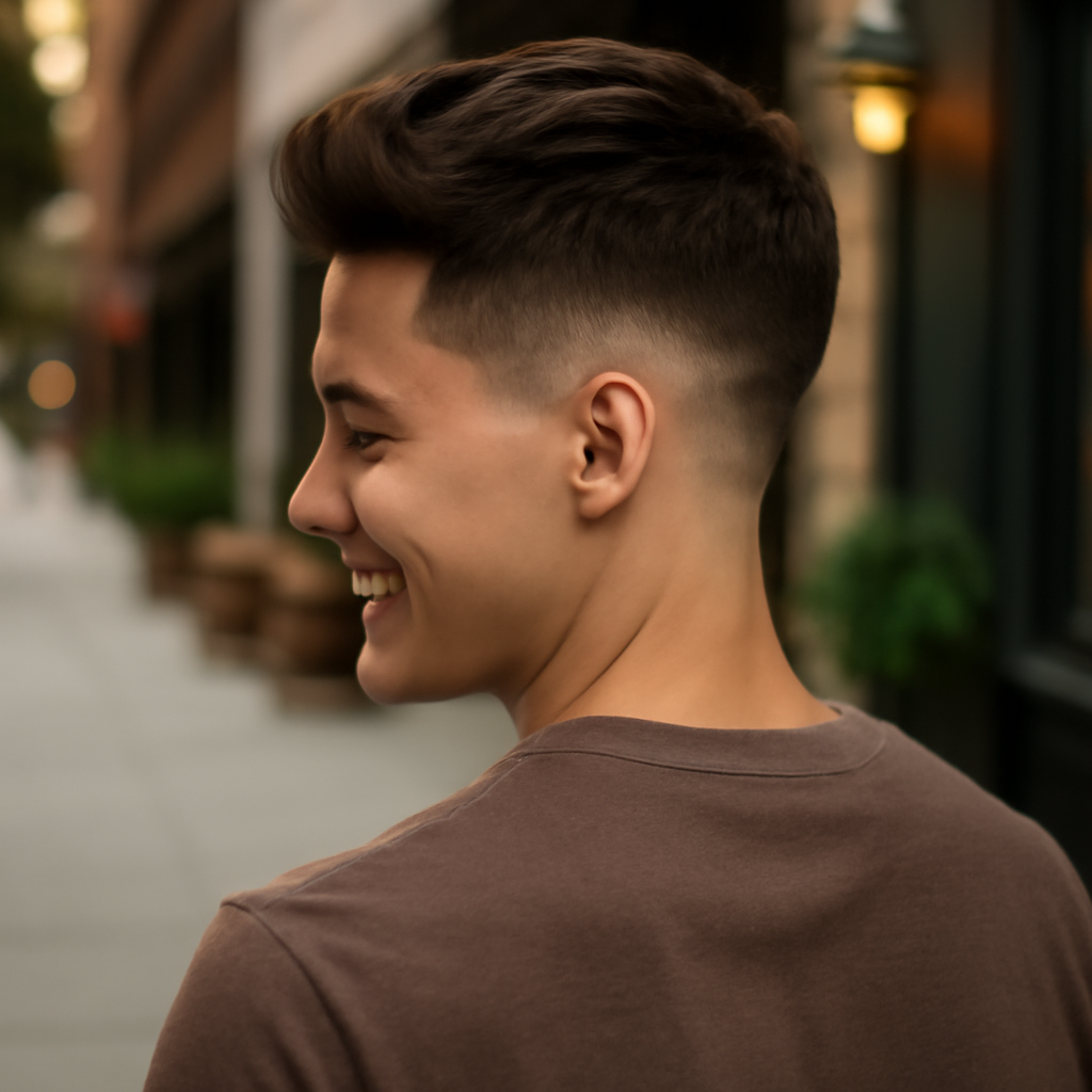 taper fade haircut - Back View