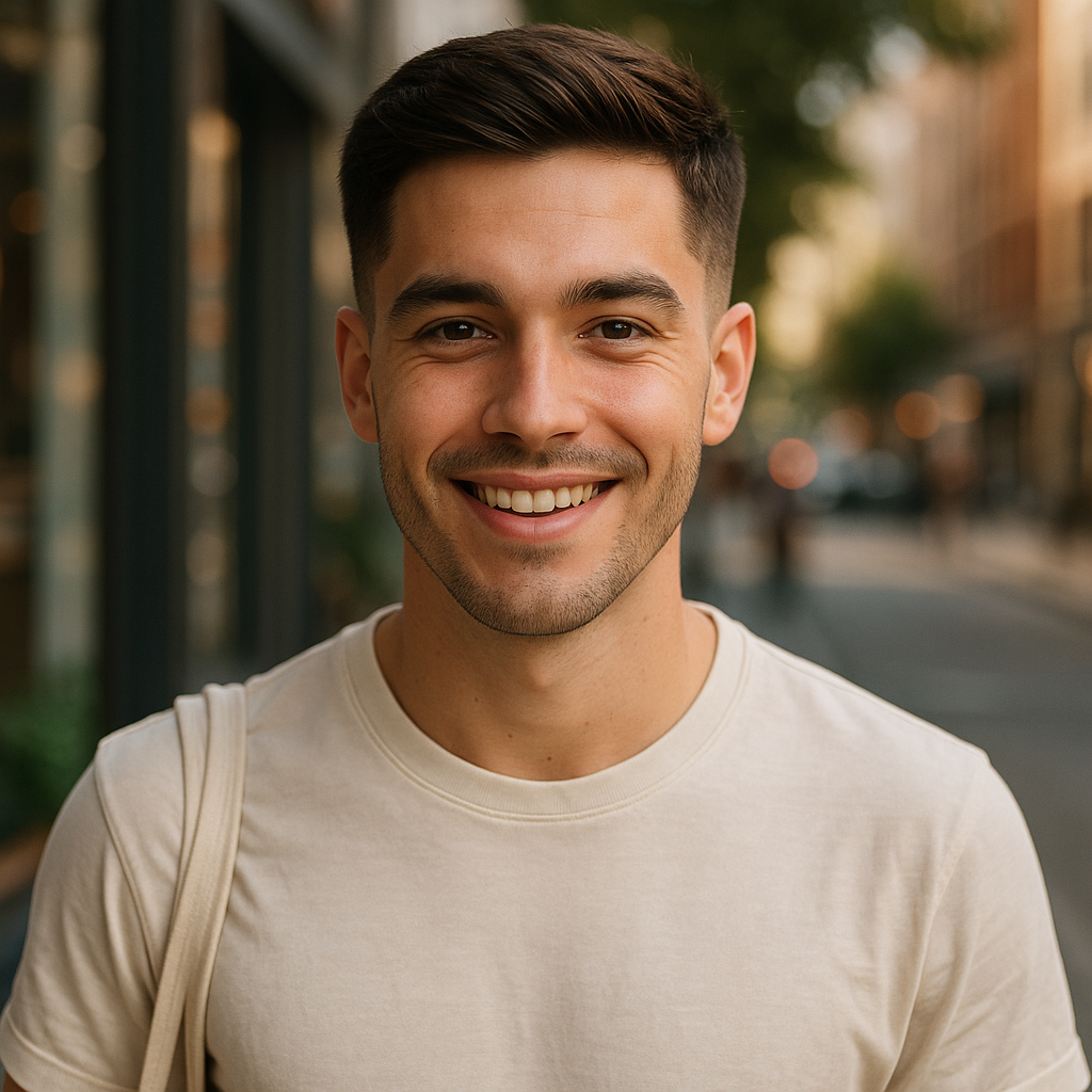 taper haircut - Front View