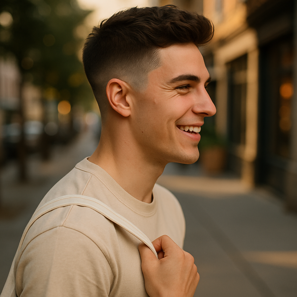 taper haircut - Side View