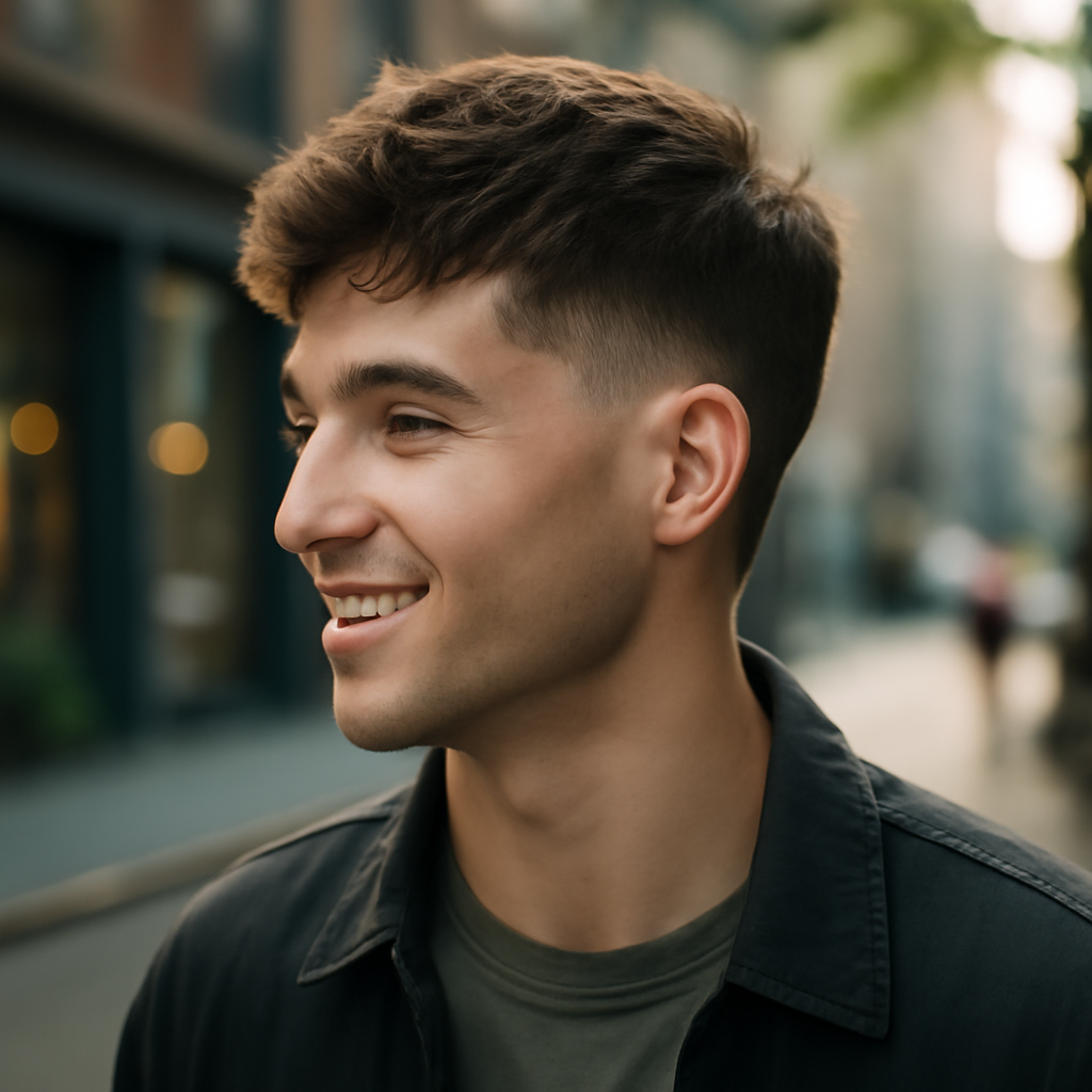 textured crop - 3/4 Profile View