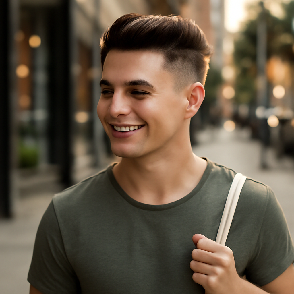 undercut - 3/4 Profile View