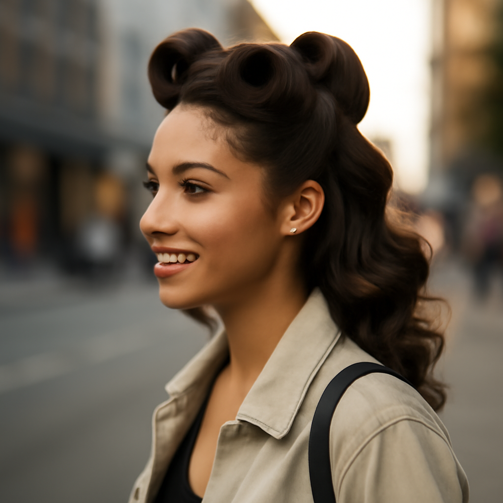 Victory Rolls - 3/4 Profile View