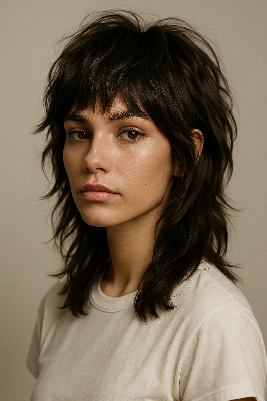 Wolf Cut with Bangs: The Cool-Girl Shag Everyone’s Asking For - 3/4 Profile