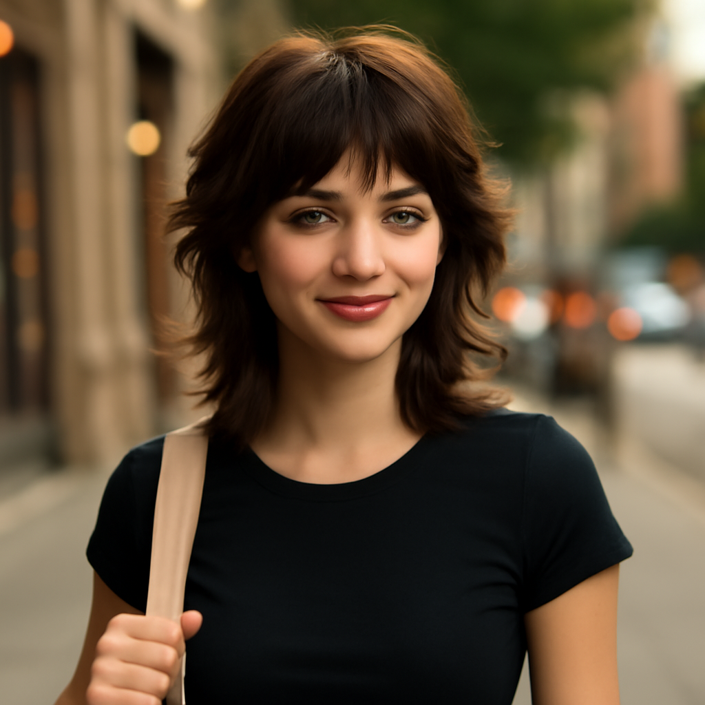 wolf cut women - Front View
